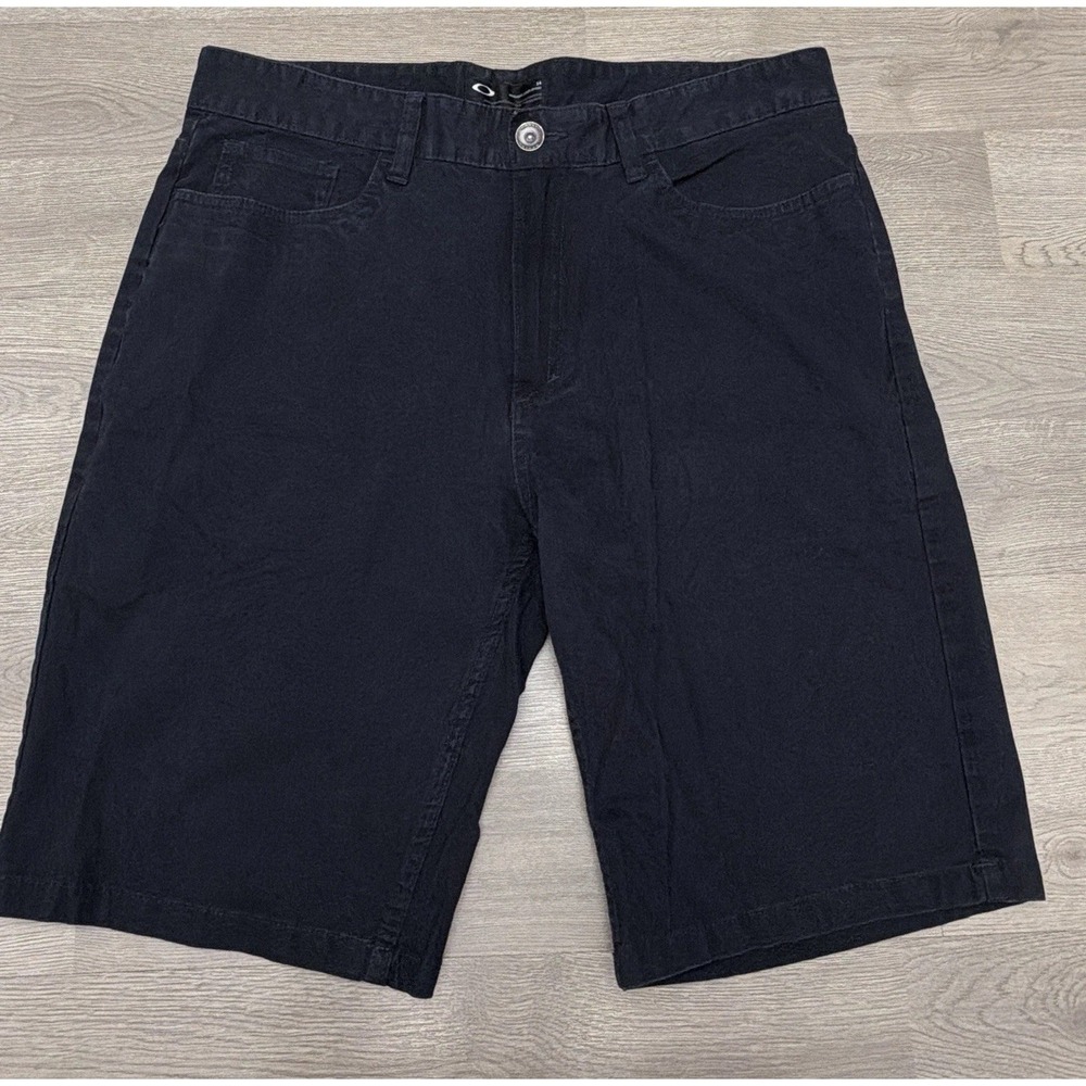 Oakley Ellipse Shorts Mens 33 Black Stretch Cotton Regular Fit Casual